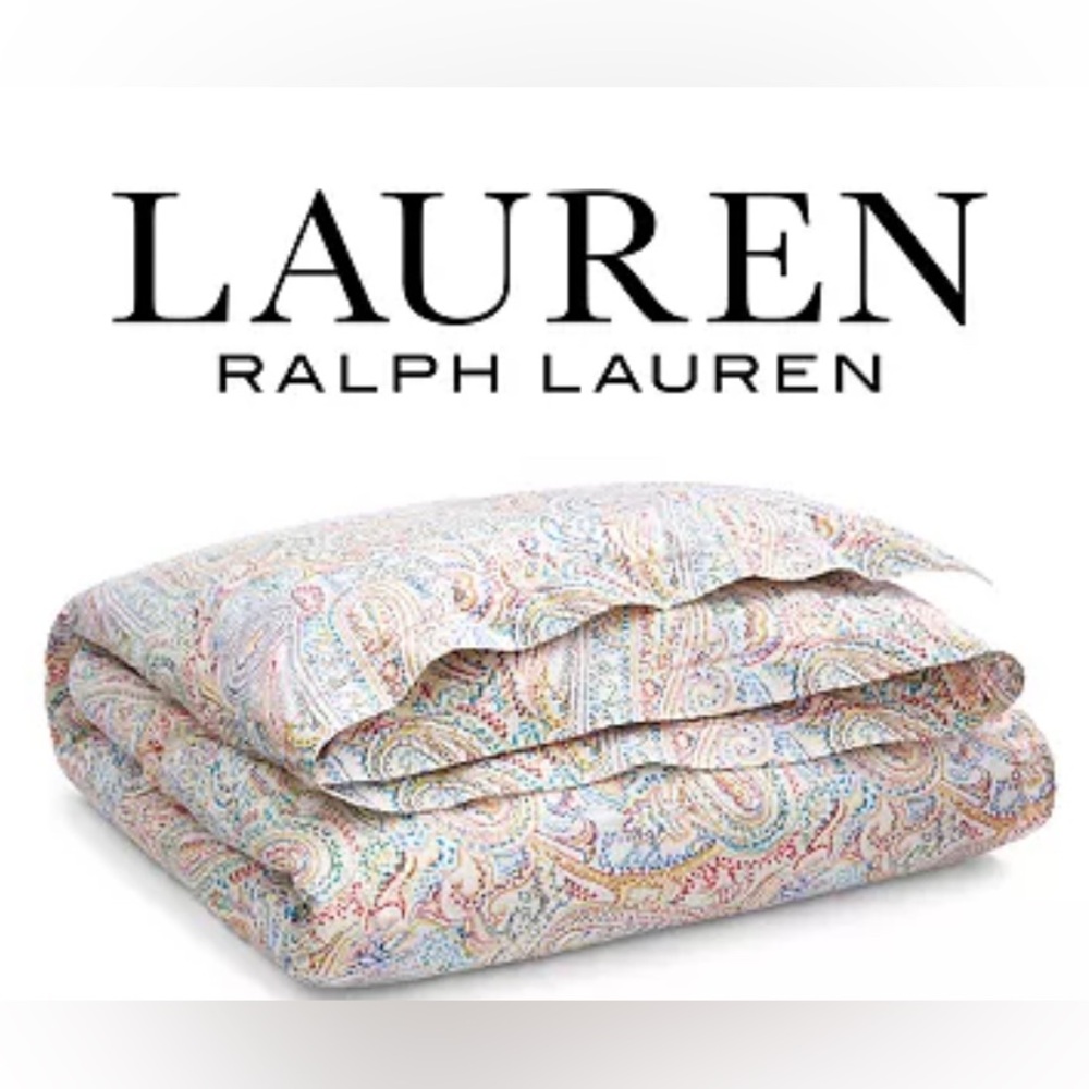 Lauren Ralph Lauren Cayden Paisley Queen size  duvet cover & one standard sham.